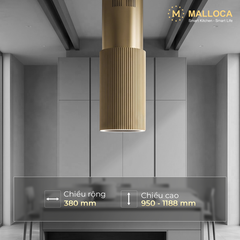 Máy hút mùi đảo 38cm Malloca Monogold K382G - Ảnh nhỏ 3