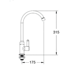 Vòi rửa chén lạnh mạ Chrome Malloca K3102CBA - Ảnh nhỏ 6