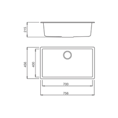 Chậu đá Malloca ZEN K 13040 / Màu đen / Phủ nano kháng khuẩn