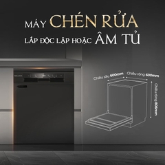 Máy rửa chén độc lập âm tủ 60cm 15 bộ Malloca MDW155035TD - Ảnh nhỏ 3