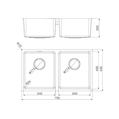 Chậu rửa chén Inox Malloca MS 6075 - Ảnh nhỏ 3