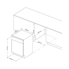 Máy rửa chén âm tủ 60cm 14 bộ chén dĩa tự động mở cửa Malloca MDW147713AD - Ảnh nhỏ 6