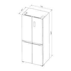 Tủ lạnh kitchen-fit 4 cánh 79cm 423L Malloca MF428SBI - Ảnh nhỏ 6