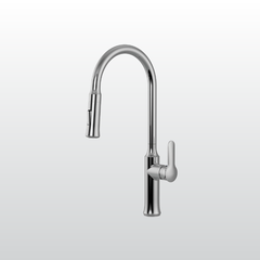 Vòi rửa chén nóng lạnh Malloca K94C / Đồng thau mạ chrome, có dây rút - Ảnh nhỏ 2