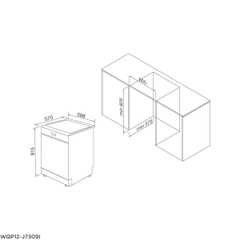 Máy Rửa Chén Âm Tủ Malloca WQP12-J7309I - Ảnh nhỏ 2
