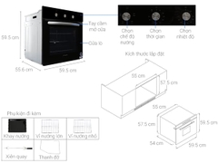 Lò nướng âm tủ Malloca MOV-655EST - Ảnh nhỏ 2