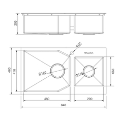 Chậu rửa chén Inox Malloca MS 610A - Ảnh nhỏ 2