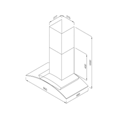 Máy hút mùi áp tường Malloca MC 9078-900 / Ngang 90cm - Ảnh nhỏ 2