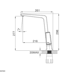 Vòi chậu rửa chén K014C - Ảnh nhỏ 3