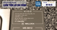 Vòi rửa chén nóng lạnh Malloca K110-S / Inox 304, có dây rút - Ảnh nhỏ 15