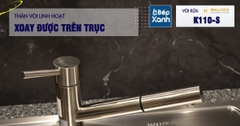 Vòi rửa chén nóng lạnh Malloca K110-S / Inox 304, có dây rút - Ảnh nhỏ 16