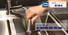 Vòi rửa chén nóng lạnh Malloca K110-S / Inox 304, có dây rút - Ảnh nhỏ 9