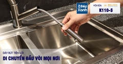 Vòi rửa chén nóng lạnh Malloca K110-S / Inox 304, có dây rút - Ảnh nhỏ 10