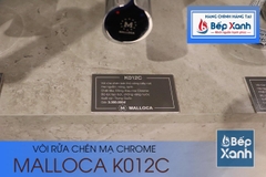 Vòi rửa chén nóng lạnh Malloca K012C / Đồng thau mạ chrome, có dây rút - Ảnh nhỏ 8