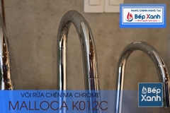 Vòi rửa chén nóng lạnh Malloca K012C / Đồng thau mạ chrome, có dây rút - Ảnh nhỏ 10