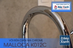 Vòi rửa chén nóng lạnh Malloca K012C / Đồng thau mạ chrome, có dây rút - Ảnh nhỏ 13