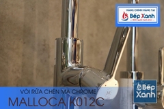 Vòi rửa chén nóng lạnh Malloca K012C / Đồng thau mạ chrome, có dây rút - Ảnh nhỏ 14
