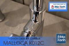 Vòi rửa chén nóng lạnh Malloca K012C / Đồng thau mạ chrome, có dây rút - Ảnh nhỏ 5