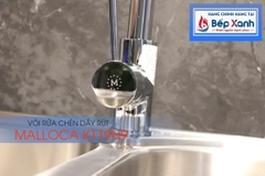 Vòi rửa chén nóng lạnh Malloca K119N9 / Đồng thau mạ chrome, có dây rút - Ảnh nhỏ 4