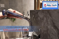 Vòi rửa chén nóng lạnh Malloca K119N9 / Đồng thau mạ chrome, có dây rút - Ảnh nhỏ 7