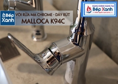 Vòi rửa chén nóng lạnh Malloca K94C / Đồng thau mạ chrome, có dây rút - Ảnh nhỏ 6