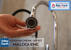 Vòi rửa chén nóng lạnh Malloca K94C / Đồng thau mạ chrome, có dây rút - Ảnh nhỏ 7