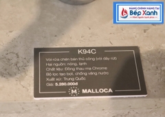 Vòi rửa chén nóng lạnh Malloca K94C / Đồng thau mạ chrome, có dây rút - Ảnh nhỏ 16