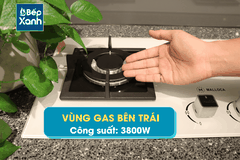 Bếp gas âm 2 vùng nấu Malloca AS 9502W/ Màu trắng - Ảnh nhỏ 9