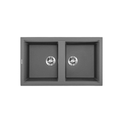Chậu Rửa Chén Đá Granite 2 hố kích thước Malloca 86cm - Ảnh nhỏ 1