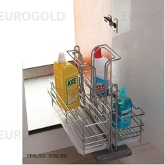 Giá đựng chai lọ tẩy rửa Eurogold EGSL300 - Inox mạ crom, 35cm