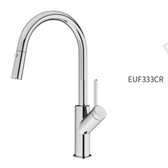 Vòi rửa bát Eurogold EUF333CR - inox SUS304, bóng gương, dây rút