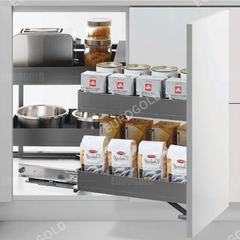 Giá góc liên hoàn Eurogold EUM102G - Nhôm sơn tĩnh điện, màu ghi đậm, phải