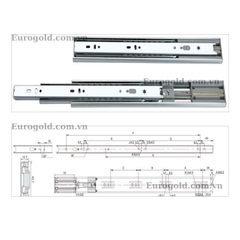 Ray bi 3 tầng giảm chấn Eurogold SD300 - dài 300mm