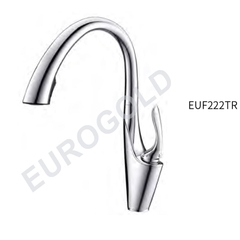 Vòi rửa bát Eurogold EUF222TR - đồng, bóng gương, dây rút