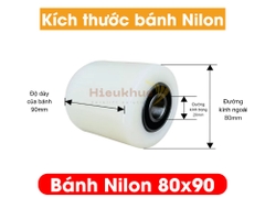 Bánh NILON xe nâng tay 80x90 mới 100% chịu tải tốt, giá rẻ