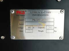 Pin Lithium xe nâng PKG 48V-560Ah Model: PKGFF-48560V1