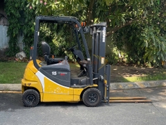 Xe nâng điện ngồi lái KOMATSU FB15-12 năm 2021, nâng cao 3m