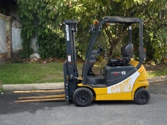 Xe nâng điện ngồi lái KOMATSU FB15-12 năm 2021, nâng cao 3m