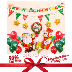 Trang Trí Giáng Sinh Noel - Set Bóng Trang Trí Giáng Sinh Noel Merry Chirstmast Nhiều Kiểu Dáng