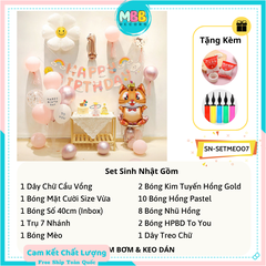 Set Trang Trí Sinh Nhật Tuổi Mèo Cho Bé SET MÈO 07