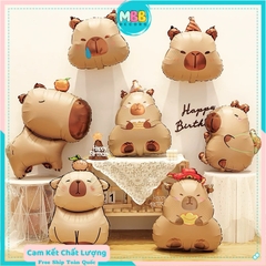 Bóng bay lá nhôm Baby Three, Kapybara, Labubu trang trí sinh nhật