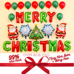 Trang Trí Giáng Sinh Noel - Set Bóng Trang Trí Giáng Sinh Noel Merry Chirstmast Nhiều Kiểu Dáng