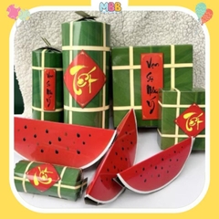 [TẾT 2026] Đồ Trang Trí Lễ Hội Tết 2026 Phụ Kiện Bằng Giấy Combo Trang Trí Tết Dưa Hấu Bánh Chưng Màu Sắc Rực Rỡ