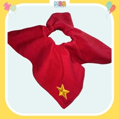 1 CÁI Scrunchies Cờ Đỏ Sao Vàng - phụ kiện buộc tóc cờ đỏ sao vàng ngôi sao thêu, phối khăn cờ đỏ sao vàng