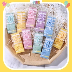 Nến số sinh nhật màu Pastel