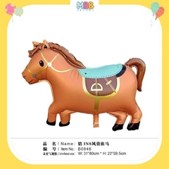 Bóng ngựa Pony trang trí tiệc, sinh nhật, Bóng nhôm hình con ngựa xinh cho bé trai và bé gái