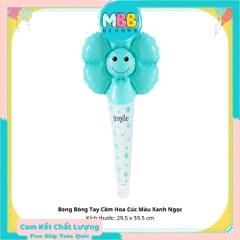 [TẶNG ỔNG THỔI] Bong Bóng Tay Cầm Hoa Cúc Mặt Cười, Bong Bóng Phao Cài Tóc Hoa Cúc Trang Trí Chụp Ảnh Sinh Nhật