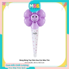 [TẶNG ỔNG THỔI] Bong Bóng Tay Cầm Hoa Cúc Mặt Cười, Bong Bóng Phao Cài Tóc Hoa Cúc Trang Trí Chụp Ảnh Sinh Nhật