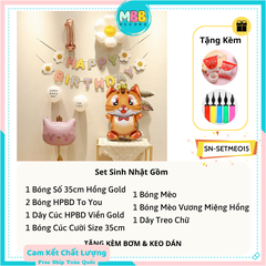 Set Trang Trí Sinh Nhật Tuổi Mèo Cho Bé SET MÈO 15