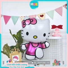 Bong Bóng Bay Hình Nhiều Con Thú Trang Trí Sinh Nhật Cho Bé, Bóng Con Vật Mèo Kitty hồng